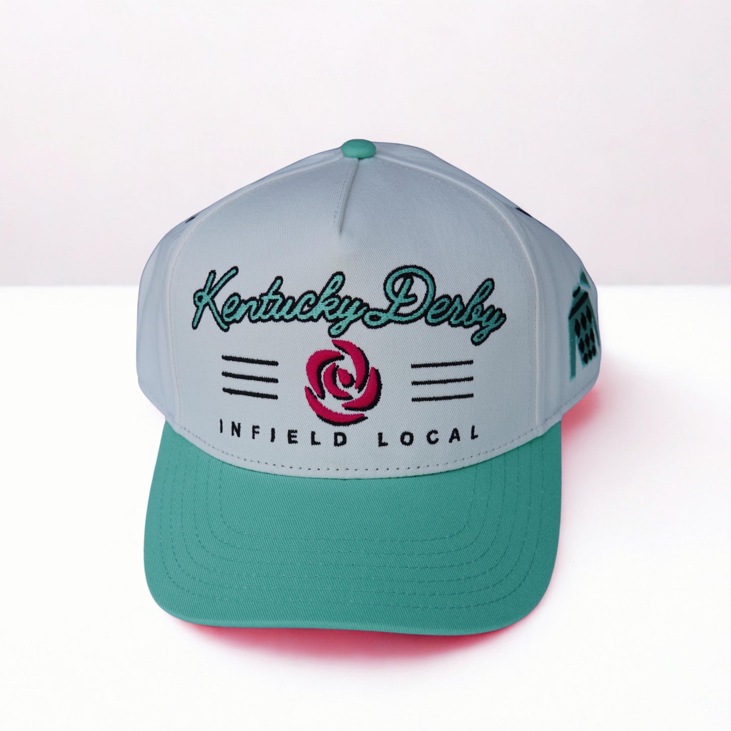 Kentucky Derby - Infield Local Collection: Teal Bill with Rose
