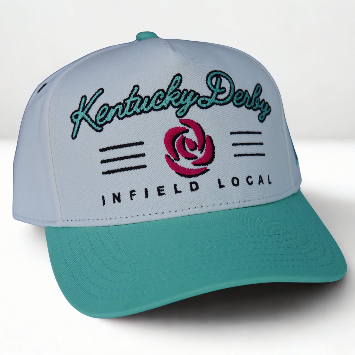 Kentucky Derby - Infield Local Collection: Teal Bill with Rose