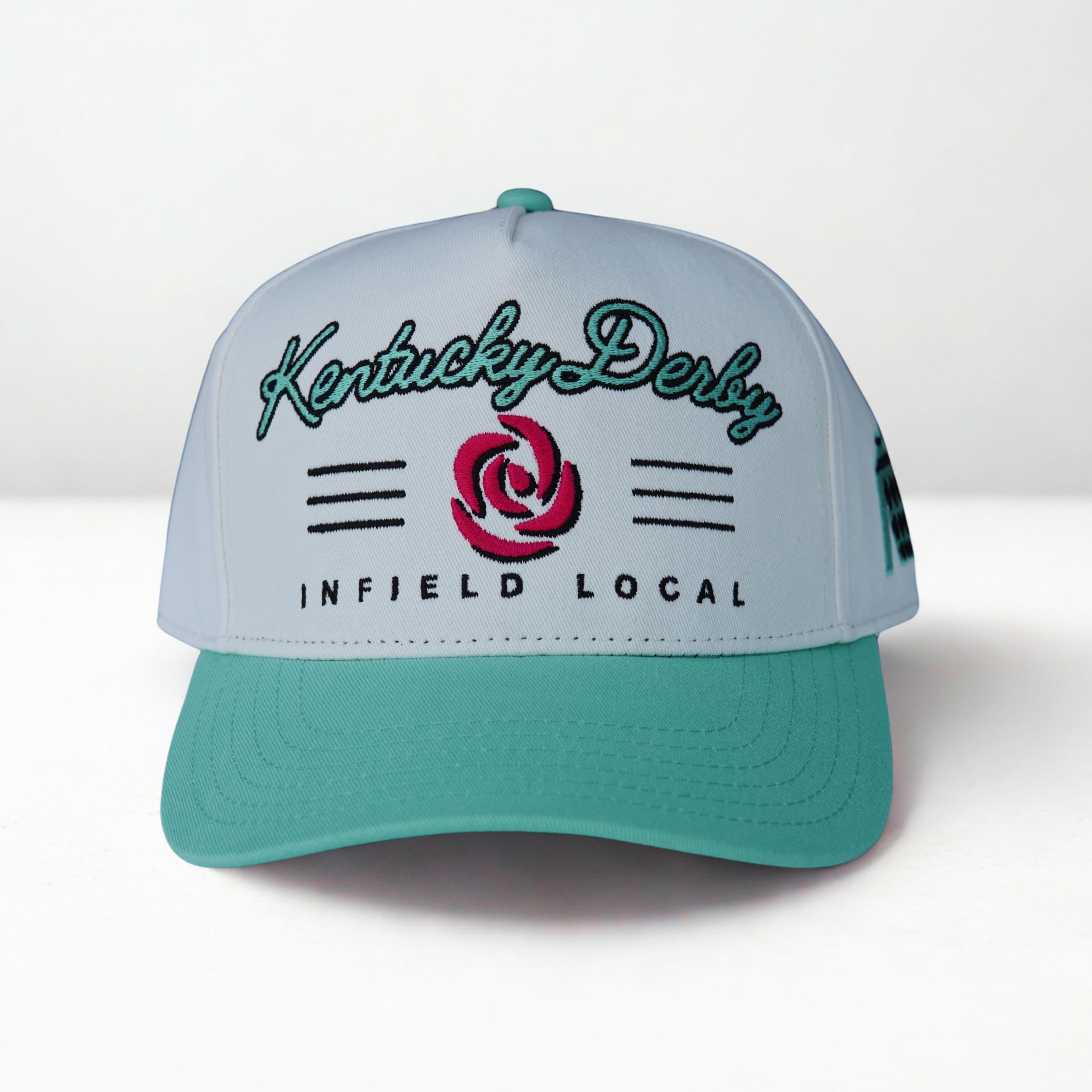 Kentucky Derby - Infield Local Collection: Teal Bill with Rose