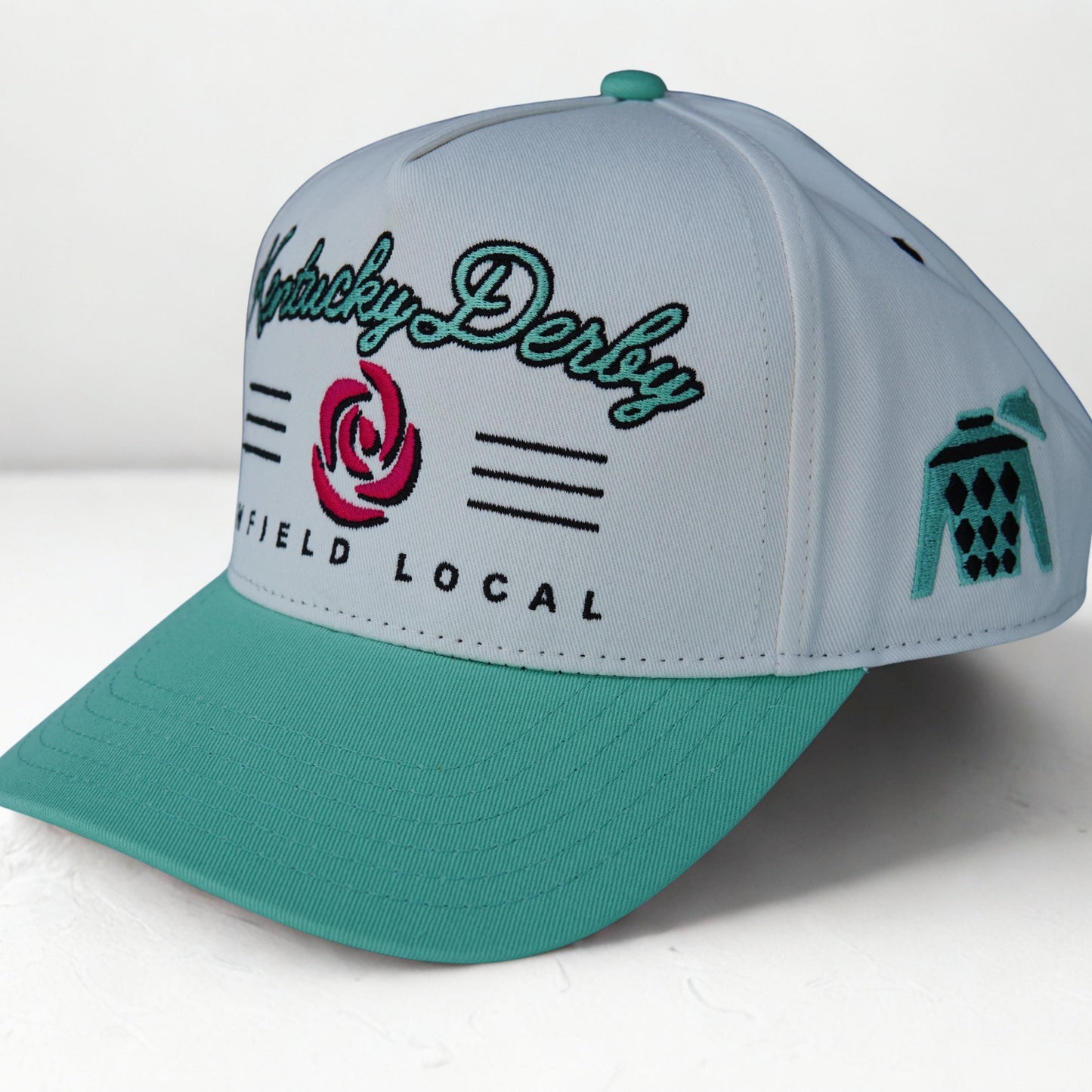 Kentucky Derby - Infield Local Collection: Teal Bill with Rose