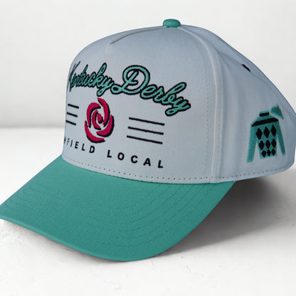 Kentucky Derby - Infield Local Collection: Teal Bill with Rose