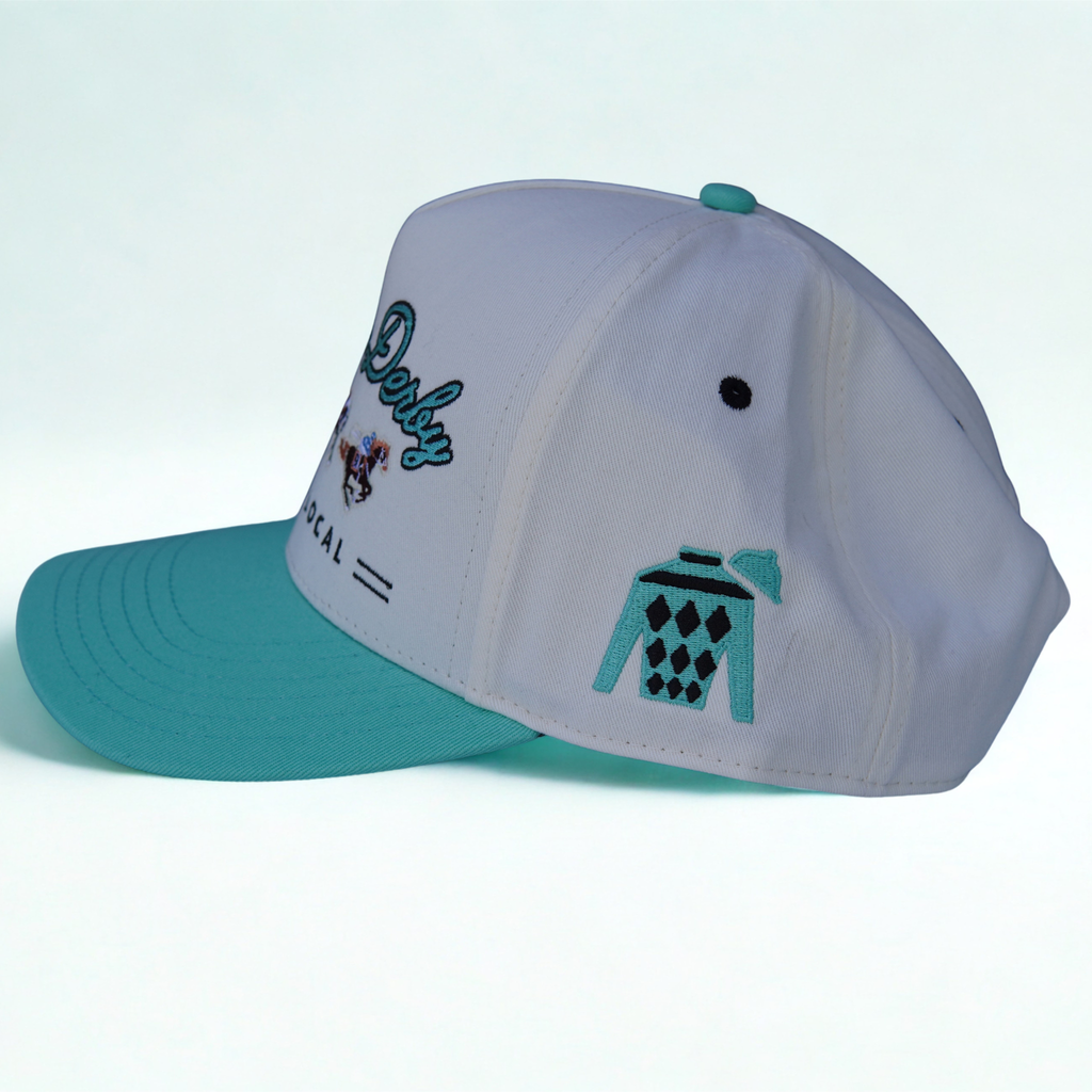 Teal Run for the Roses Embroidered Snapback Hat – Kentucky Derby