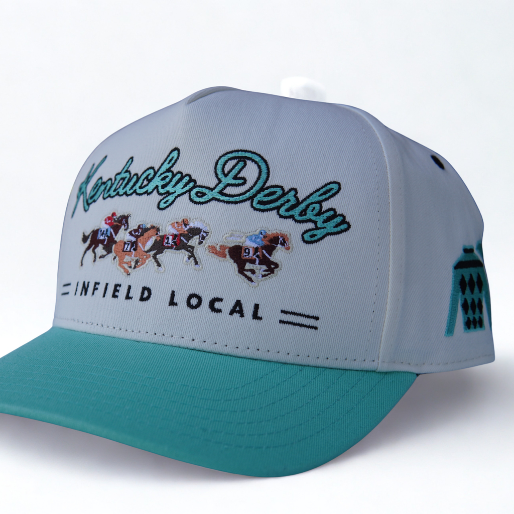Teal Run for the Roses Embroidered Snapback Hat – Kentucky Derby