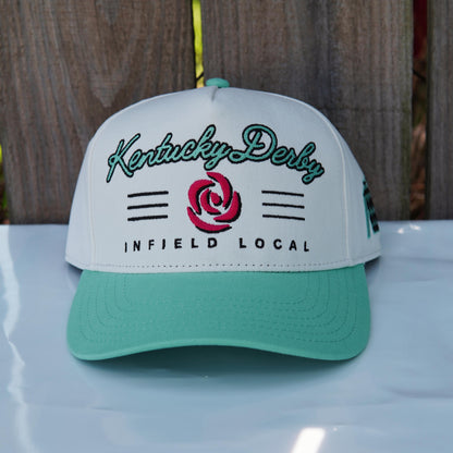 Kentucky Derby - Infield Local Collection: Teal Bill with Rose